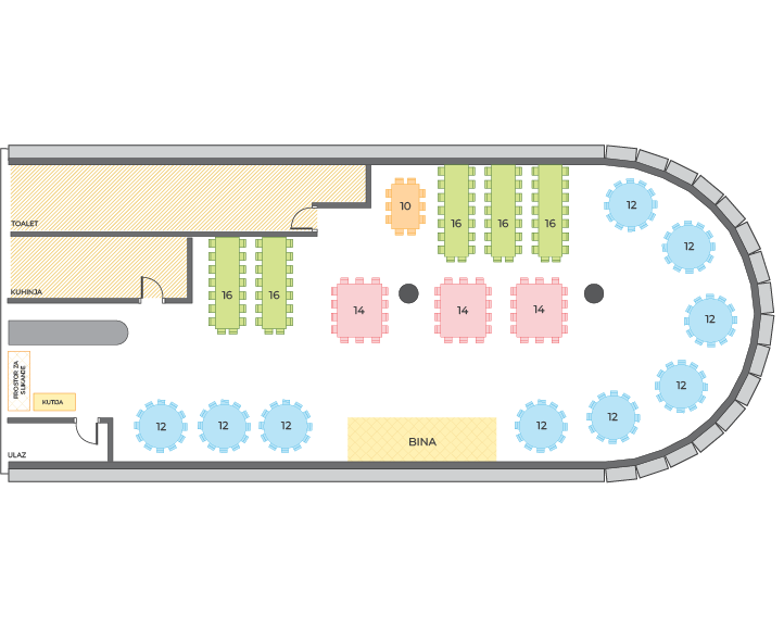 Sala za vencanja 240 mesta